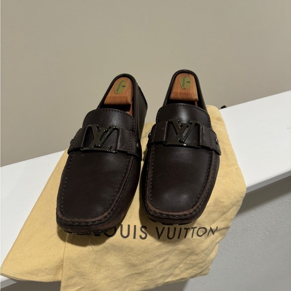 Louis Vuitton Dark Brown Men's Monte Carlo Loafers